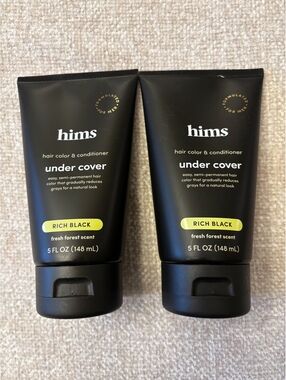 2-Pack Hims Under Cover Hair Color & Conditioner Rich Black 5 fl oz